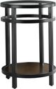Hammary® Mackintosh Glass Top Round Accent Spot Table with Black Base-0