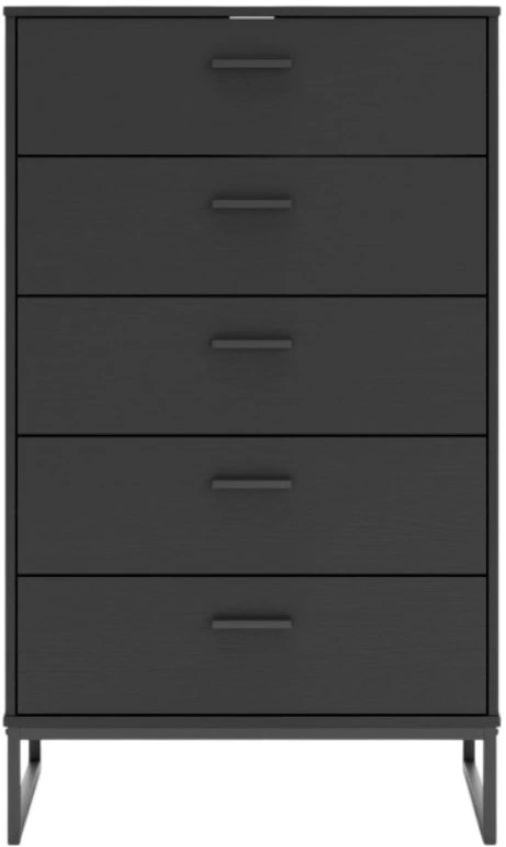 Signature Design by Ashley® Socalle Black 5-Drawer Chest-2