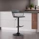Armen Living Nash Black/Gray Adjustable Height Stool-1