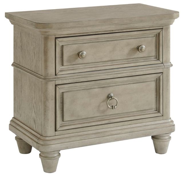Elements International Whit-Ash Light Gray Nightstand-0