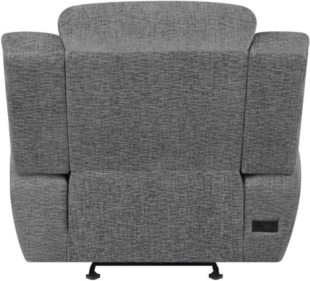 Coaster® Bahrain Charcoal Upholstered Power Glider Recliner-2