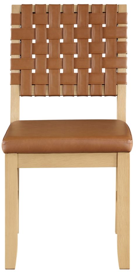 Steve Silver Co. Reid 2-Piece Camel/Sand Rope Dining Side Chair Set-2