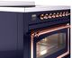 Ilve® Nostalgie II Noblesse 36'' Midnight Blue Pro Style Induction Range with Copper Trim-4