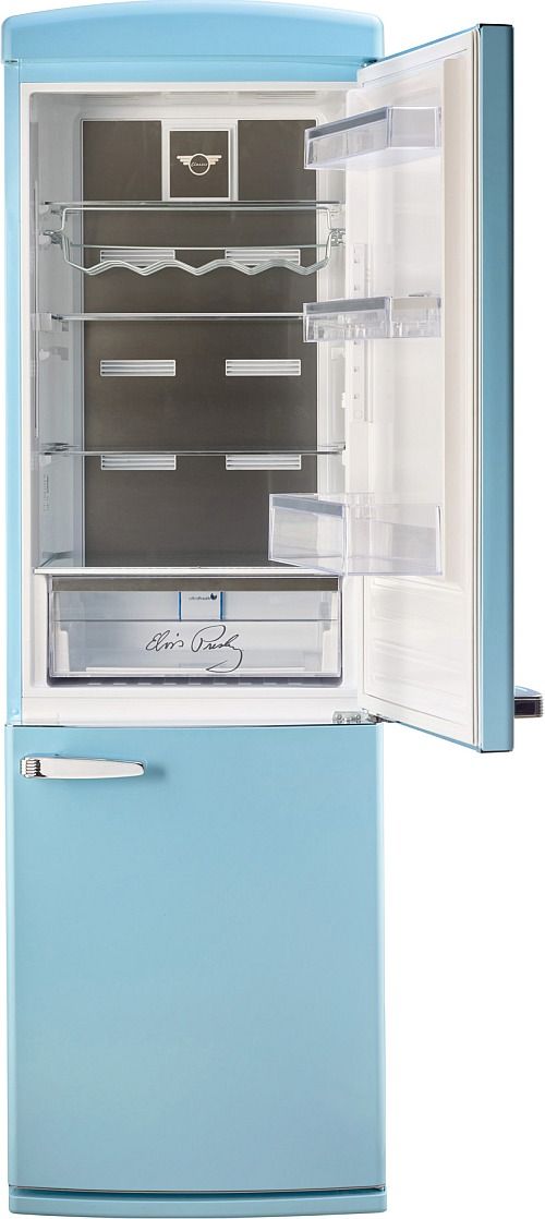 Unique® Appliances Elvis Classic Retro 24" 12 Cu. Ft. Presley Blue Counter Depth Bottom Freezer Refrigerator-2