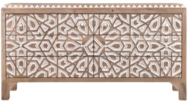 Home Trends & Design Tangiers Natural White Dresser-1