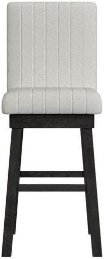 Elements International Jemma Beige/Dark Espresso Swivel Bar Stool-2