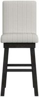Elements International Jemma Beige/Dark Espresso Swivel Bar Stool-2