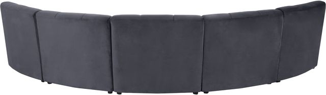 Meridian Furniture Limitless 5-Piece Grey Velvet Modular Sectional-3