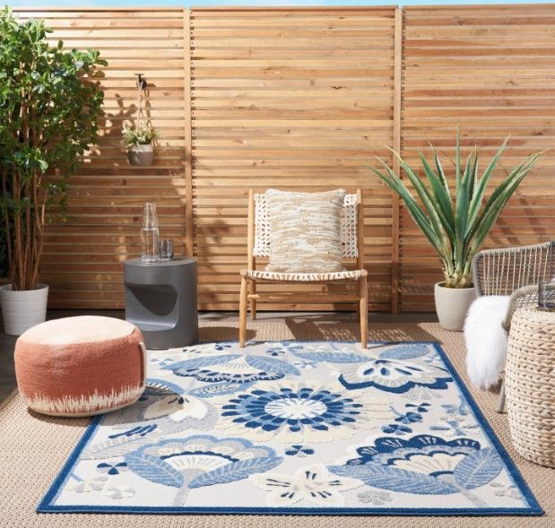 Nourison Home™ Aloha Blue Gray 5'x8' Area Rug-1