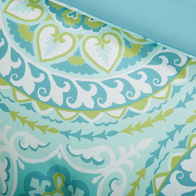 Olliix by Madison Park Essentials Serenity Aqua Queen Complete Comforter and Cotton Sheet Set-4