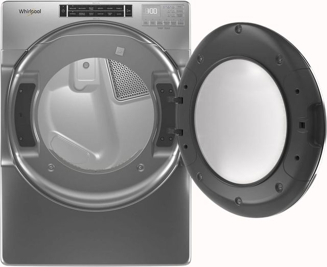 Whirlpool® 7.4 Cu. Ft. Chrome Shadow Front Load Gas Dryer-1