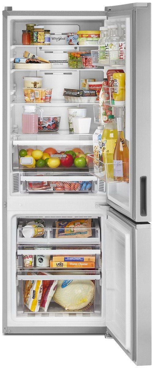 Whirlpool® 24" 13.0 Cu. Ft. Fingerprint Resistant Stainless Steel Counter Depth Bottom Freezer Refrigerator-2