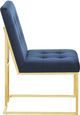 Coaster® Cisco 2-Piece Ink Blue/Gold Side Chairs-4
