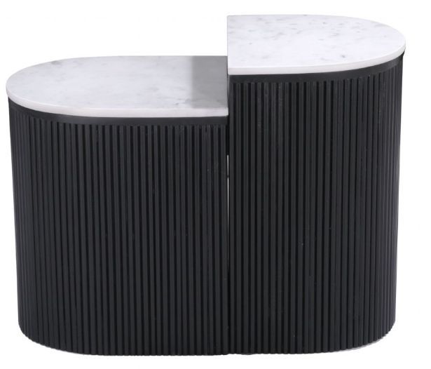 Zuo® Modern Ormara 2-Piece Black/White Side Table Set-2