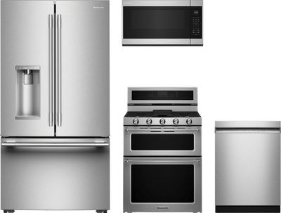 KitchenAid 4 Piece Stainless Steel Dual Fuel Kitchen Package KitchenAid 4 Piece Stainless Steel Dual Fuel Kitchen Package