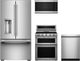 KitchenAid® 4 Piece Stainless Steel Dual Fuel Kitchen Package-0