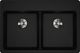 Elkay Quartz Classic® Black 33" x 22" x 5-1/2" Double Bowl Drop-In ADA Sink with Perfect Drain®-1
