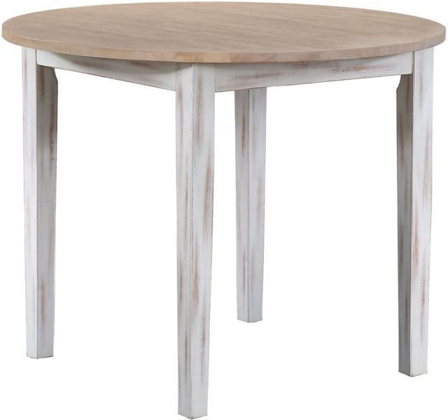 Winners Only® Prescott Brown Top Round Dining Table with White Base-0