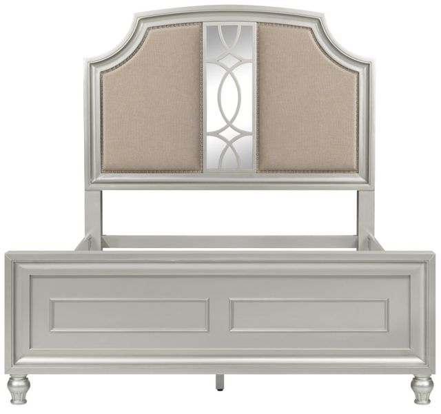 New Classic® Home Furnishings Reflections 4-Piece Matte Silver Queen Panel Bedroom Set-2