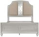 New Classic® Home Furnishings Reflections 4-Piece Matte Silver Queen Panel Bedroom Set-2