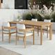 New Classic® Home Furnishings Wesley 5-Piece Beige/White Acacia/Sundura Outdoor Patio Dining Set-1