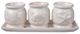 A & B Home Cream Tealight Holder And Tray-0