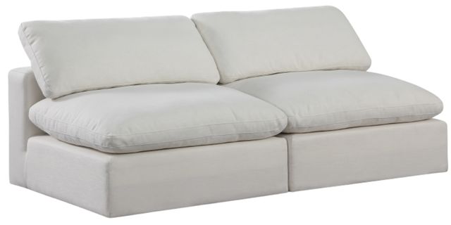 Meridian Furniture Comfy 2-Piece Cream Armless Modular Sectional-0