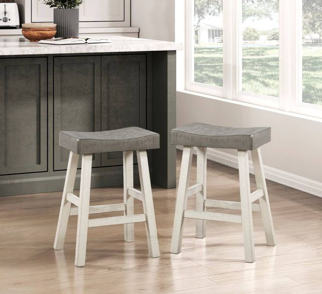 Homelegance® Caspian Coffee/White Counter Stool-1