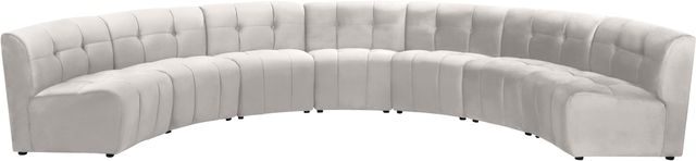 Meridian Furniture Limitless 7-Piece Cream Velvet Modular Sectional-0