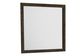 Monarch Specialties Inc. Rustic Oak Wall Mirror-0