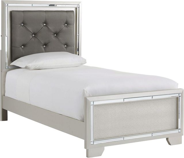 Signature Design by Ashley® Lonnix 6-Piece Silver Twin Panel Bed Set-1