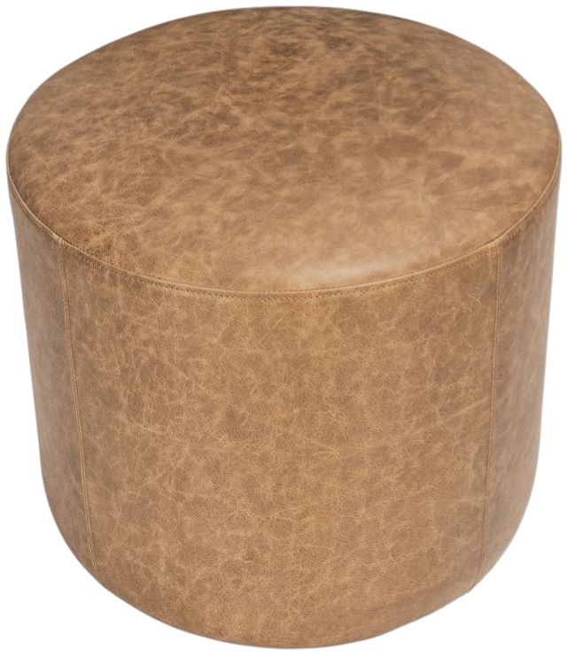 Classic Home Millo Sedona Brown Leather Ottoman-1