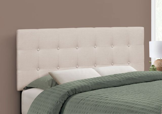 Monarch Specialties Inc. Beige Queen Headboard-1