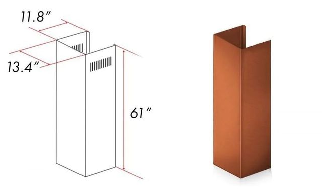 Zline Copper Chimney Extension-1