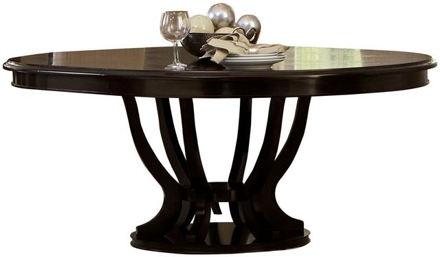 Homelegance® Savion Espresso Round Dining Table-0