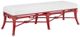 Currey & Company Scarlett Racing Red and White Muslin Bench-0