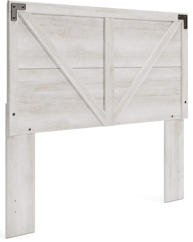 Signature Design by Ashley® Shawburn 5-Piece Whitewash Queen Panel Headboard Bed Set-1
