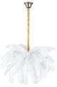 A & B Home Gold/White Ostrich Feather Chandelier-0