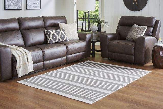 Signature Design by Ashley® Reidman Gray/Cream 5'x7' Medium Area Rug-3