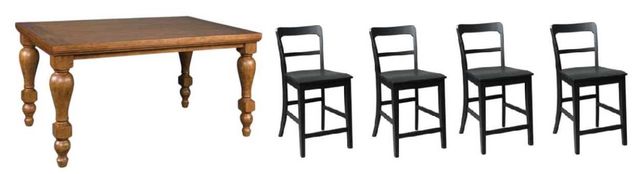 Signature Design by Ashley® Greddinton 5-Piece Black/Brown Counter Dining Table Set-0