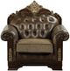 Homelegance® Croydon Brown/Dark Cherry Chair-1