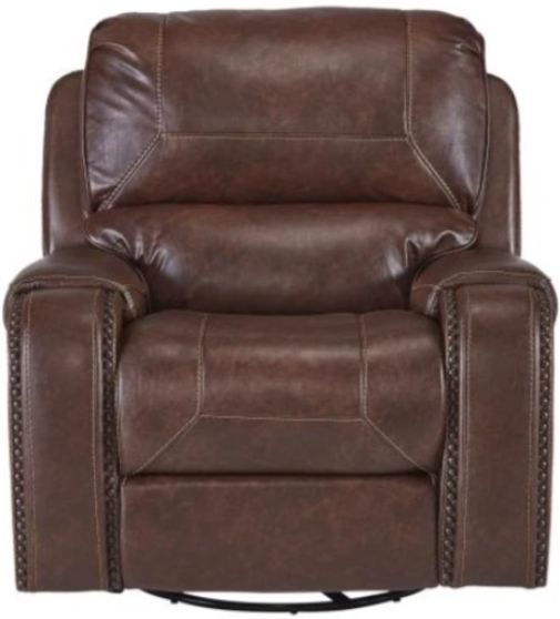 Corinthian Furniture Wheeler Tobacco Manual Swivel Glider Recliner-1
