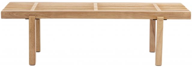 Meridian Furniture Naya Cream/Natural Bench with Cushion-3