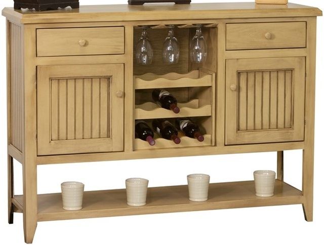 American Heartland Manufacturing Poplar Wine Buffet -0