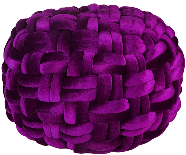 Moe's Home Collection PJ Wine Velvet Pouf-0