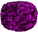 Moe's Home Collection PJ Wine Velvet Pouf-0