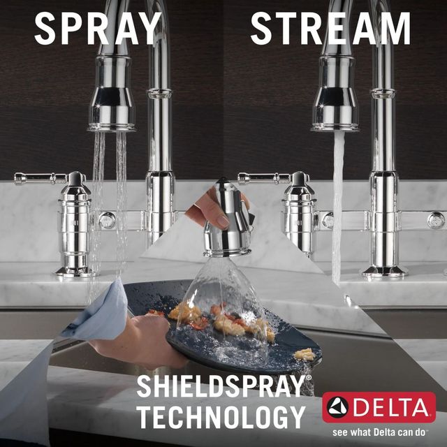 Delta Broderick® Chrome Two Handle Kitchen Faucet-3