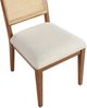 Meridian Furniture Butterfly Cream/Walnut Upholstered Dining Chair-4