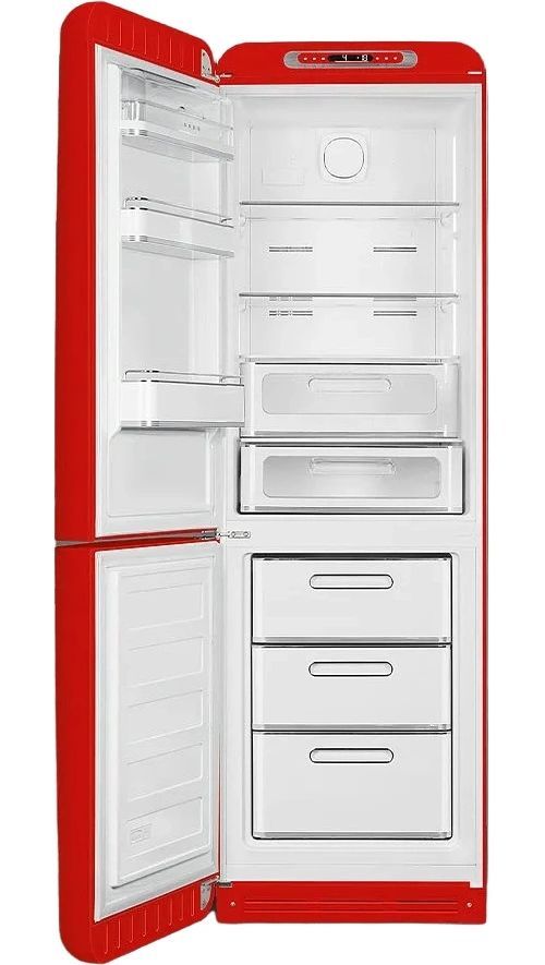 Smeg 50's Retro Style Aesthetic 11.7 Cu. Ft. Red Bottom Freezer Refrigerator-1
