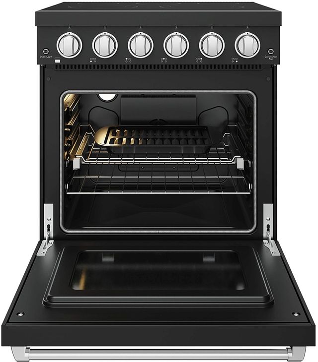 Thor Kitchen 30" Black Pro Style Electric Range with Precision Knob Control & Stainless Steel Hardware-1